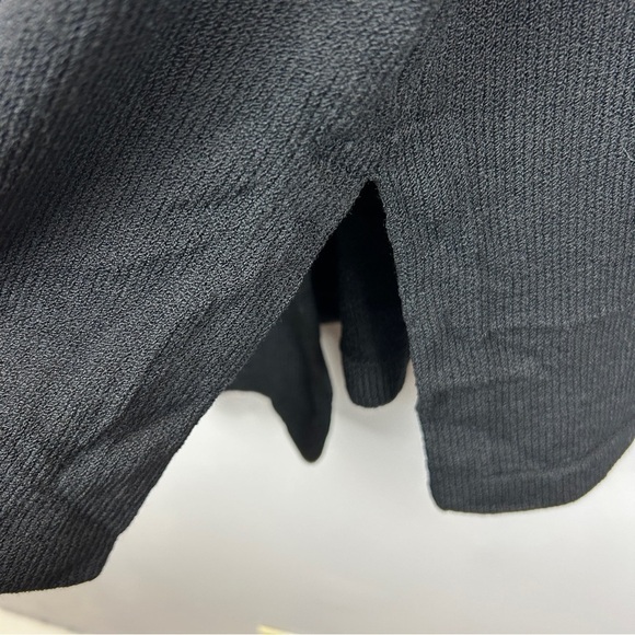 St. John Basics Santana Knit Button Front Sweater Cardigan Large Black - Picture 8 of 13